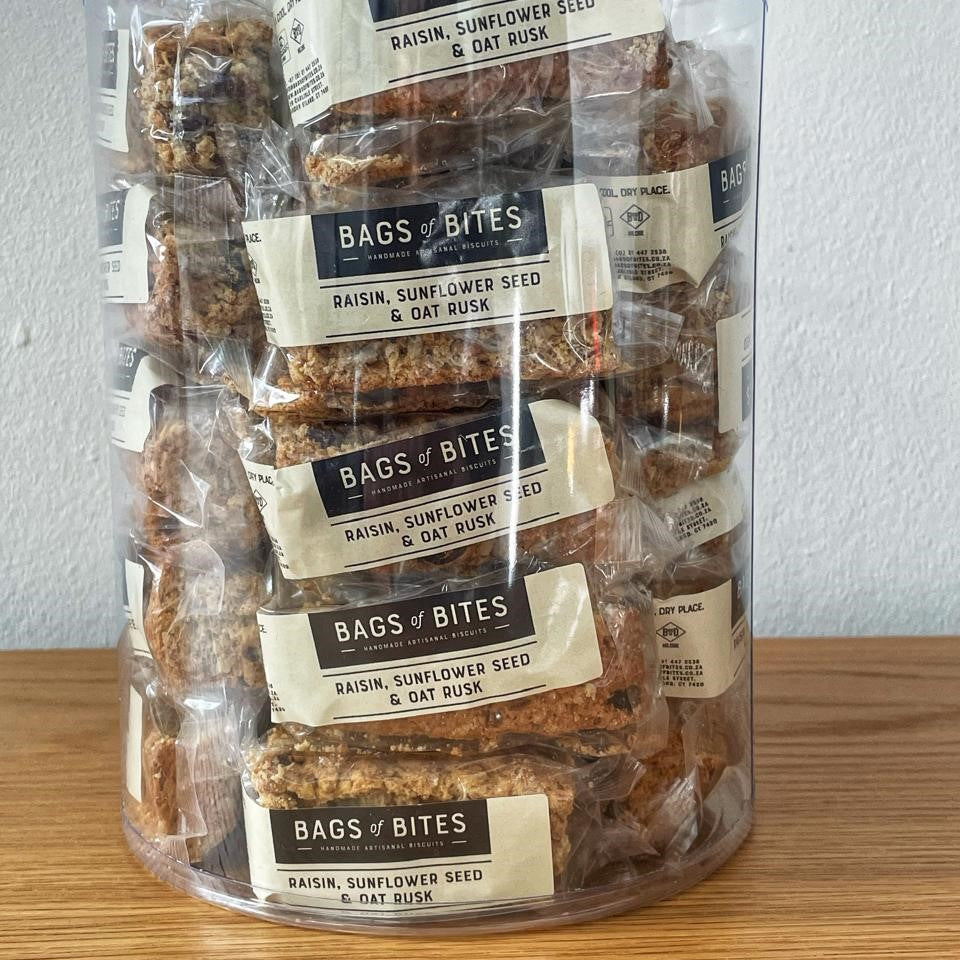 Bags of Bites Raisin Sunflower Seed & Oat Rusks Bulk