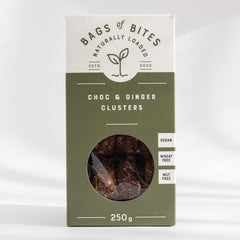 Bags of Bites Naturally Loaded Choc & Ginger Clusters