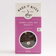 Bags of Bites Double Choc Nut Biscotti