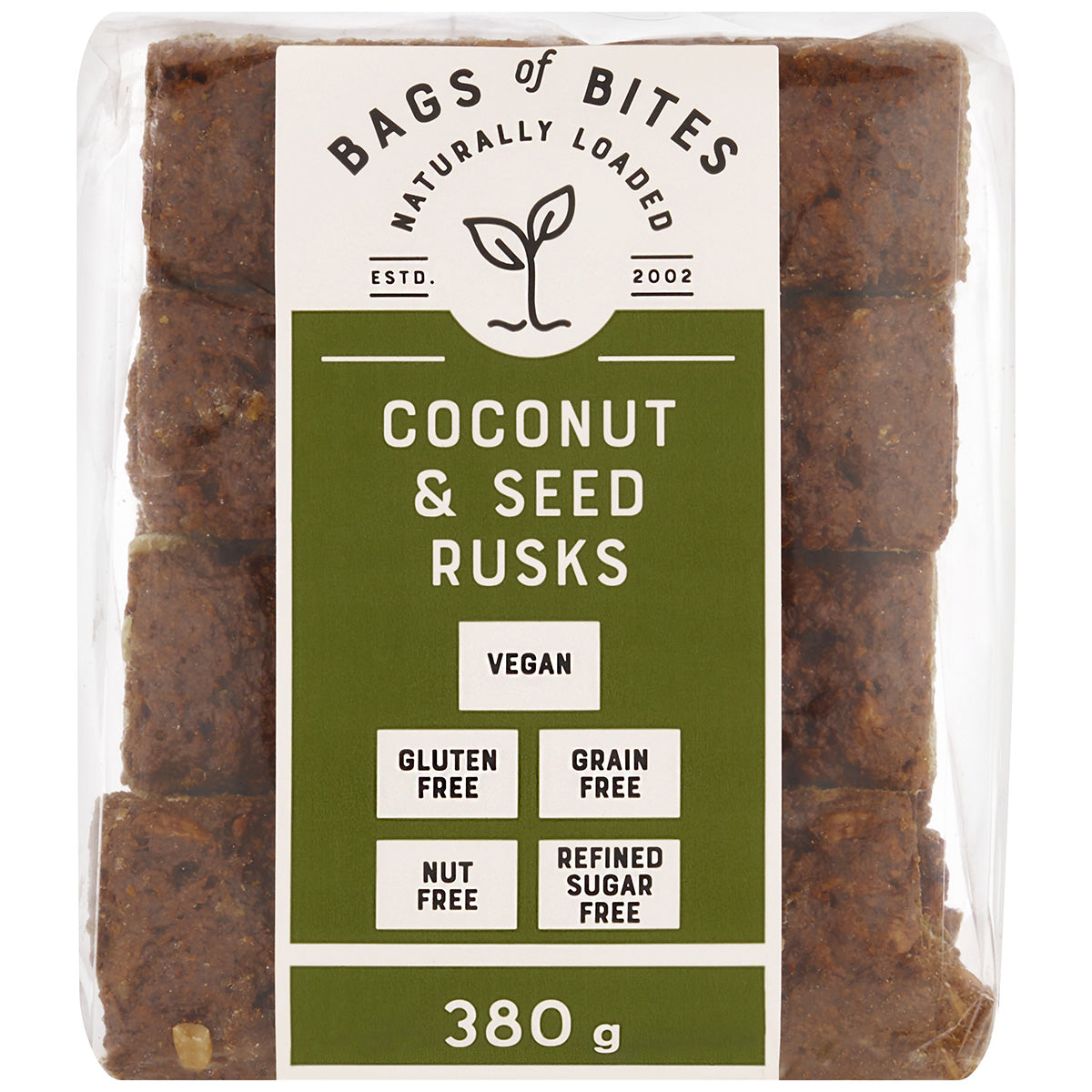 Bags of Bites Naturally Loaded Coconut & Seed Rusks