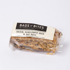 Bags of Bites Raisin, Sunflower Seed & Oat Rusk Individually Wrapped