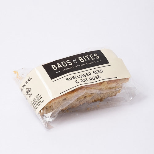 Bags of Bites Sunflower Seed & Oat Rusks Individually Wrapped