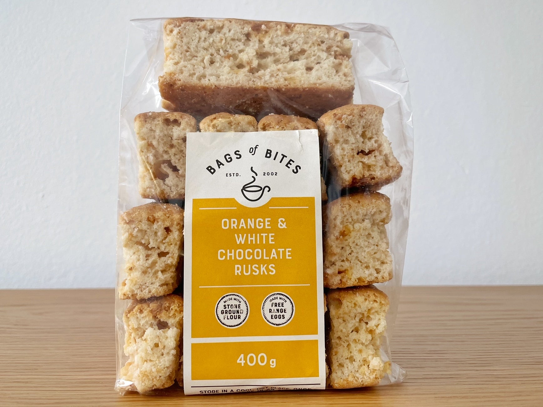 Orange & White Chocolate Rusks – Bags of Bites
